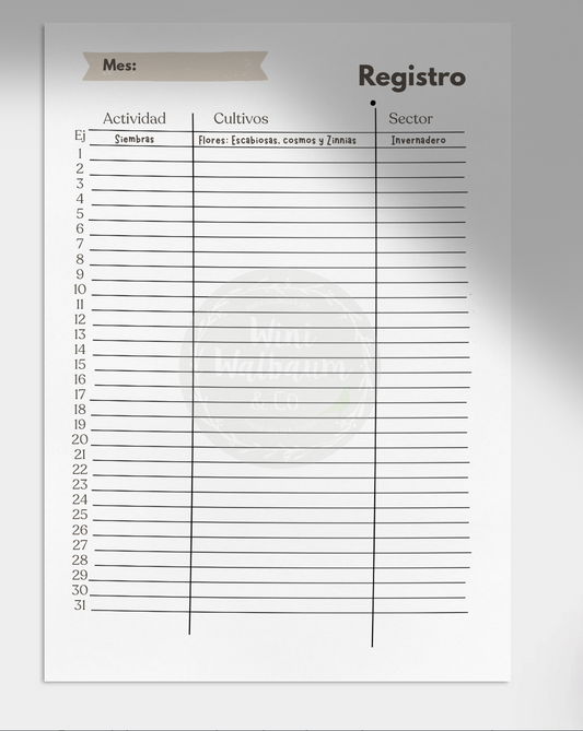 Tracker | Registros de Huerta