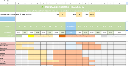 Bundle Calendarios de Siembra — Primavera + Otoño | Google Sheets